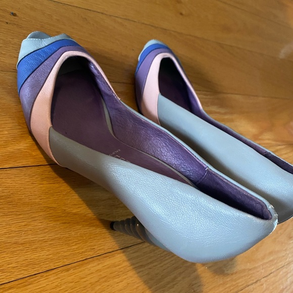 Jeffrey Campbell Purple and Pink Heels Peep-Toe Elegance - Picture 5 of 7